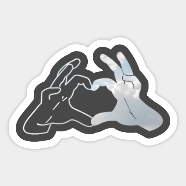 Hands Love Heart Cloud Cut Out Sticker by shellysom91